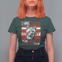 Funny Cat I Have Selective Hearing You Weren't Selected T Shirt For Women - Wonder Print Shop