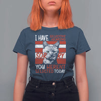 Funny Cat I Have Selective Hearing You Weren't Selected T Shirt For Women - Wonder Print Shop