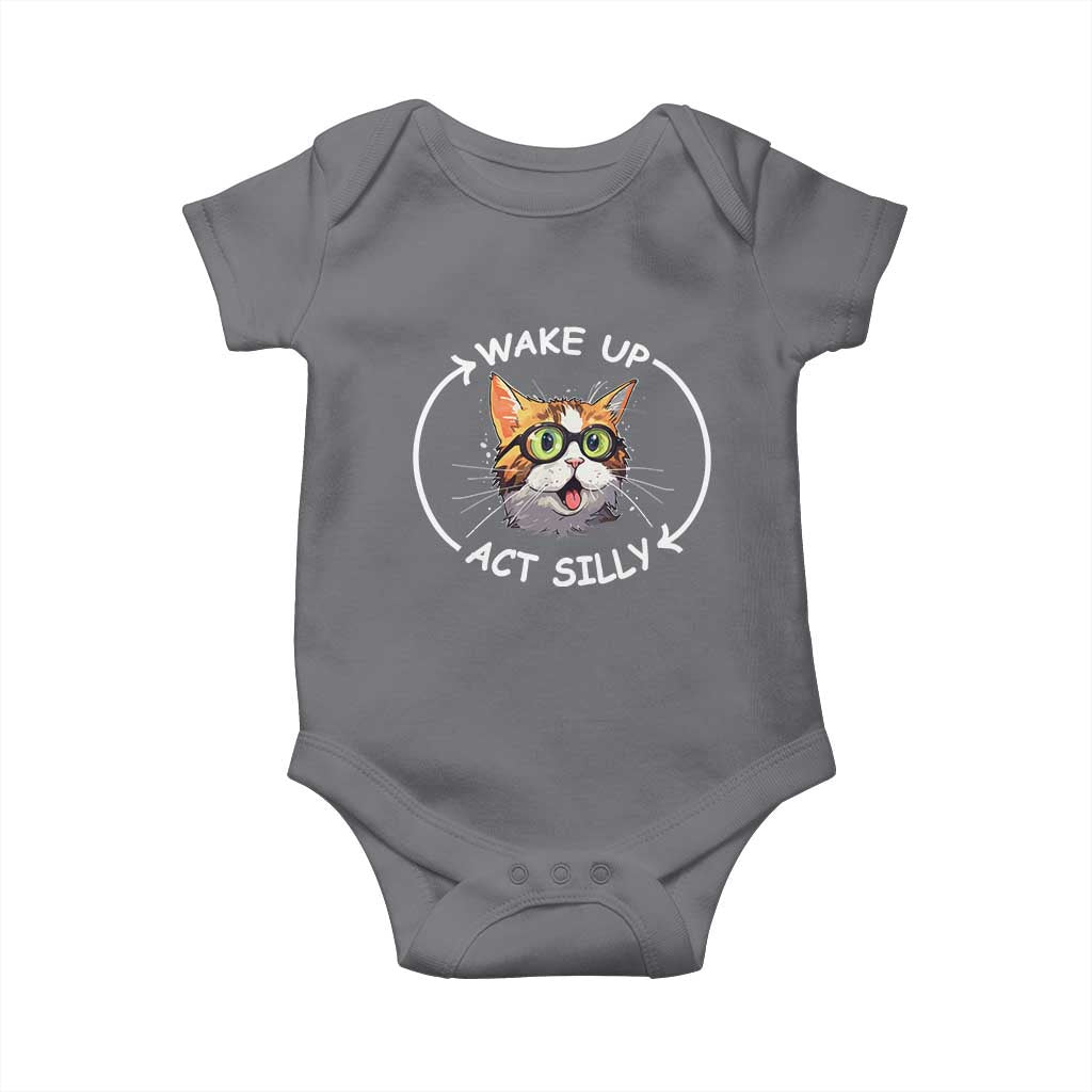 Funny Cat Meme Baby Onesie Wake Up Act Silly