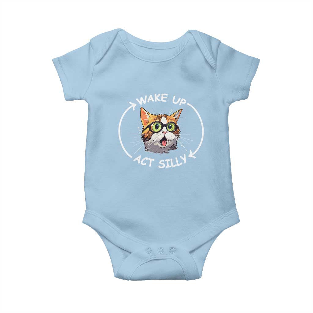 Funny Cat Meme Baby Onesie Wake Up Act Silly