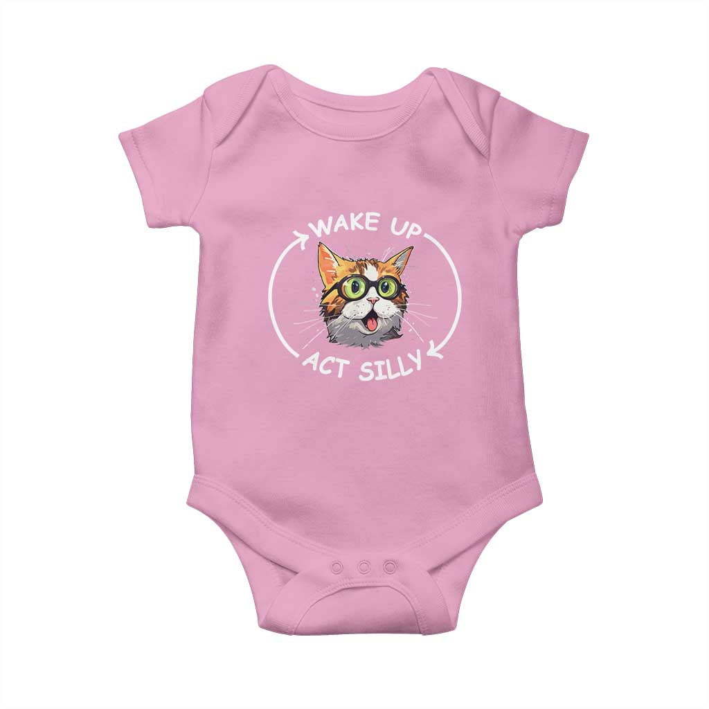 Funny Cat Meme Baby Onesie Wake Up Act Silly