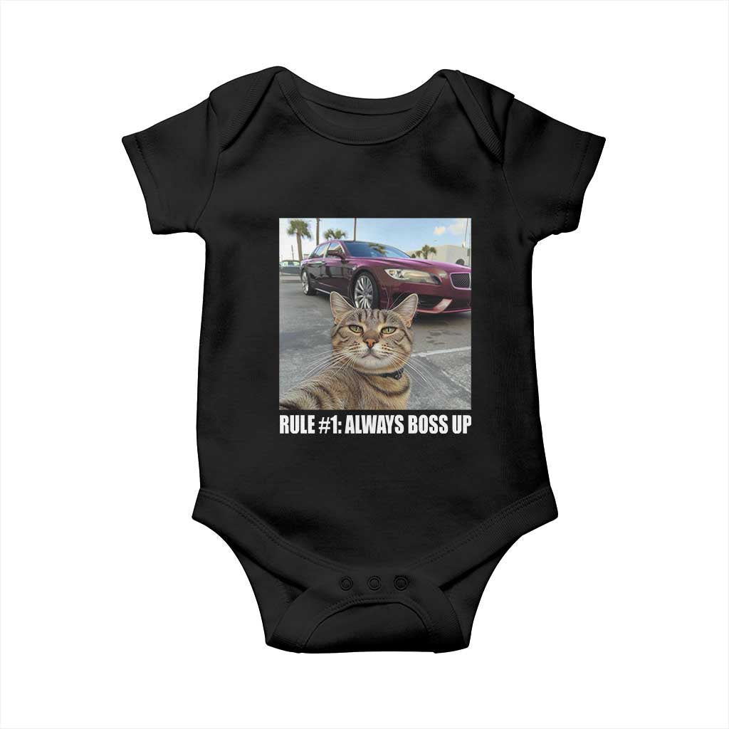 Funny Cat Meme Baby Onesie Rule No.1 Always Boss Up