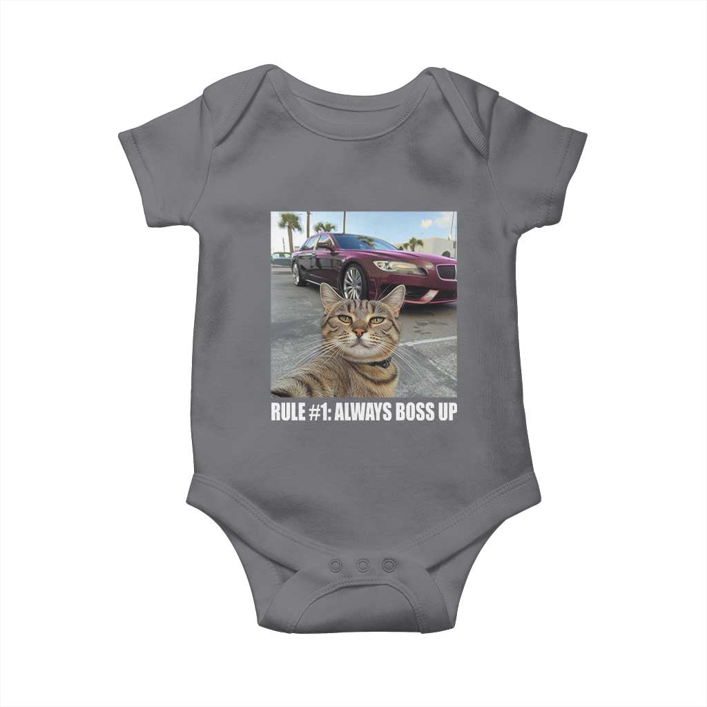 Funny Cat Meme Baby Onesie Rule No.1 Always Boss Up