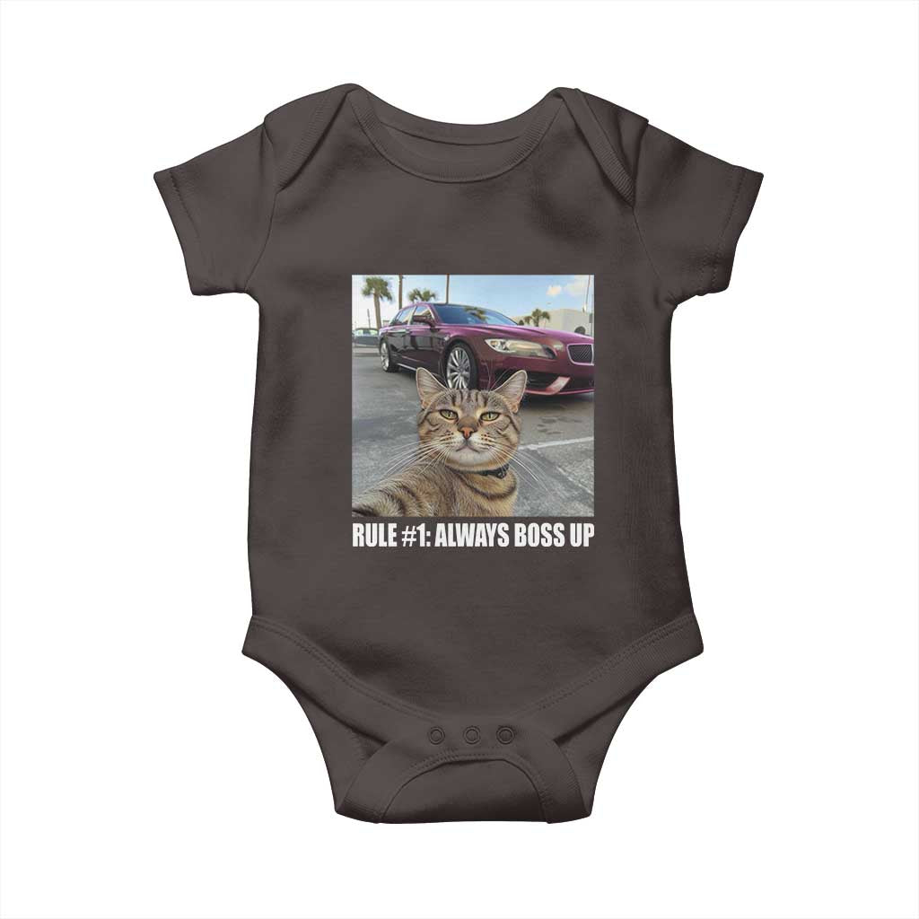 Funny Cat Meme Baby Onesie Rule No.1 Always Boss Up