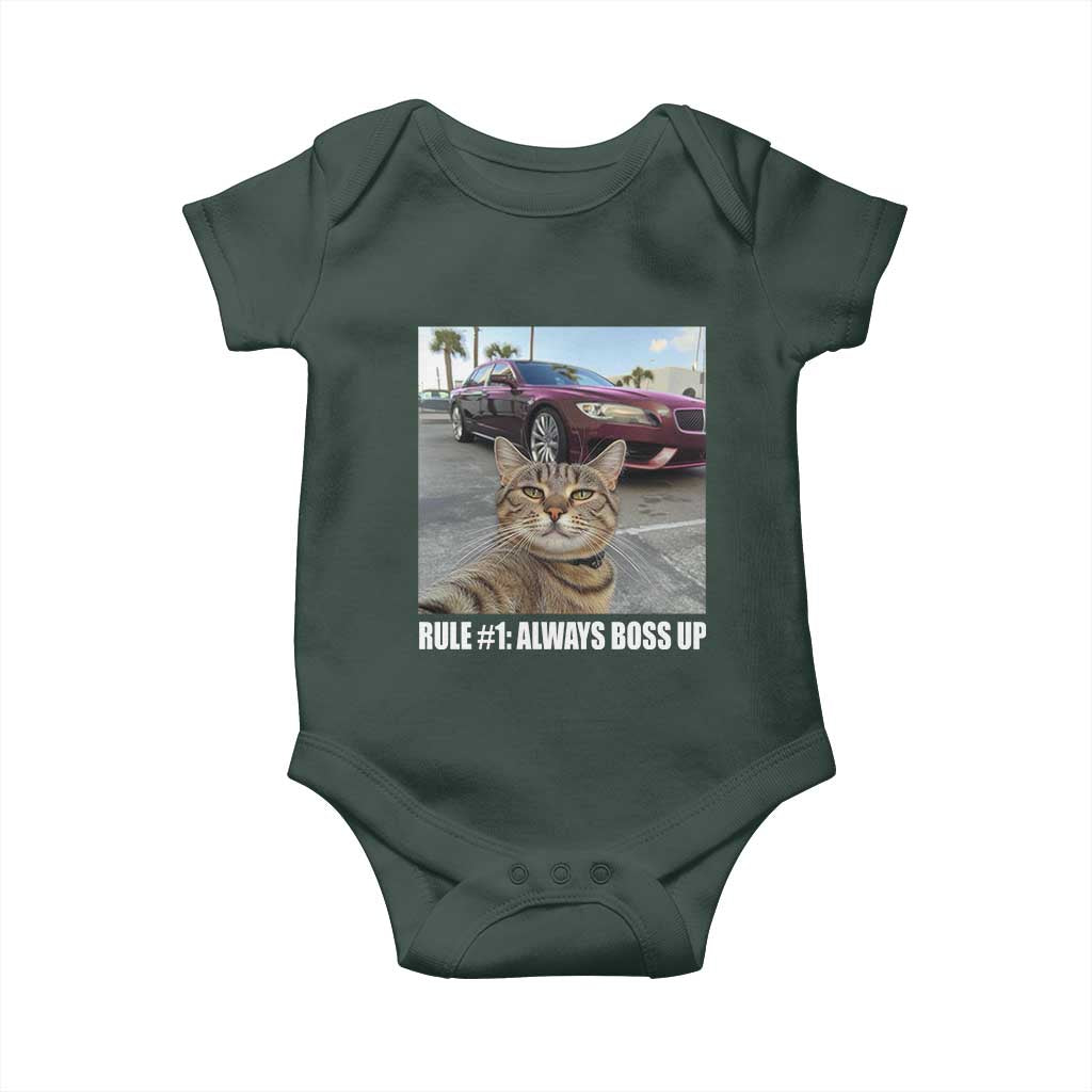 Funny Cat Meme Baby Onesie Rule No.1 Always Boss Up