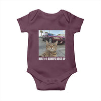 Funny Cat Meme Baby Onesie Rule No.1 Always Boss Up