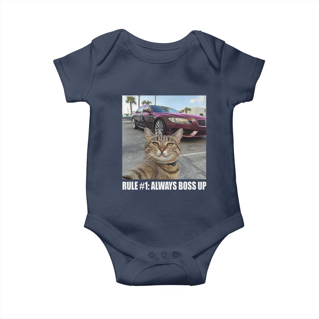 Funny Cat Meme Baby Onesie Rule No.1 Always Boss Up