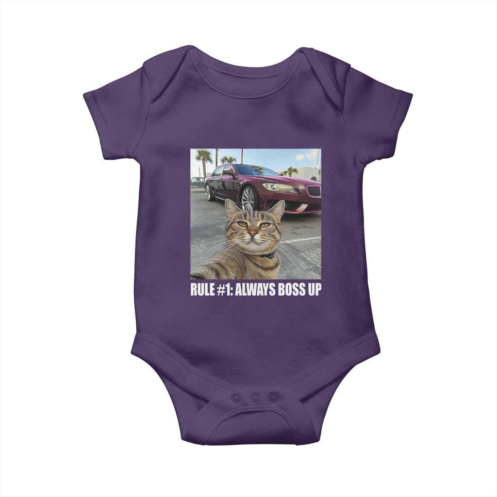 Funny Cat Meme Baby Onesie Rule No.1 Always Boss Up