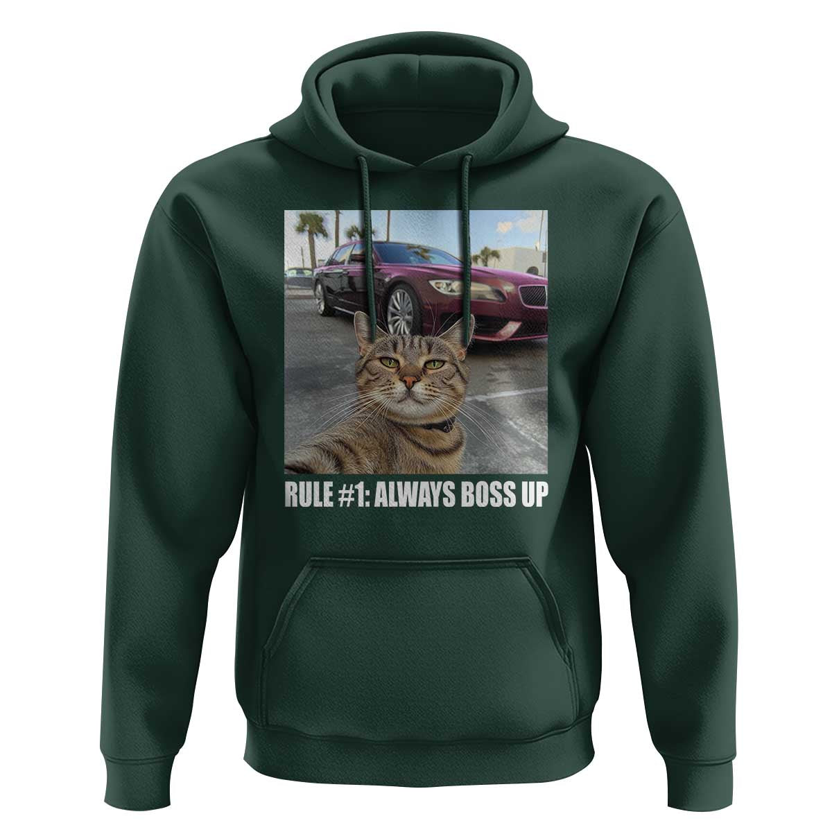Funny Cat Meme Hoodie Rule No.1 Always Boss Up