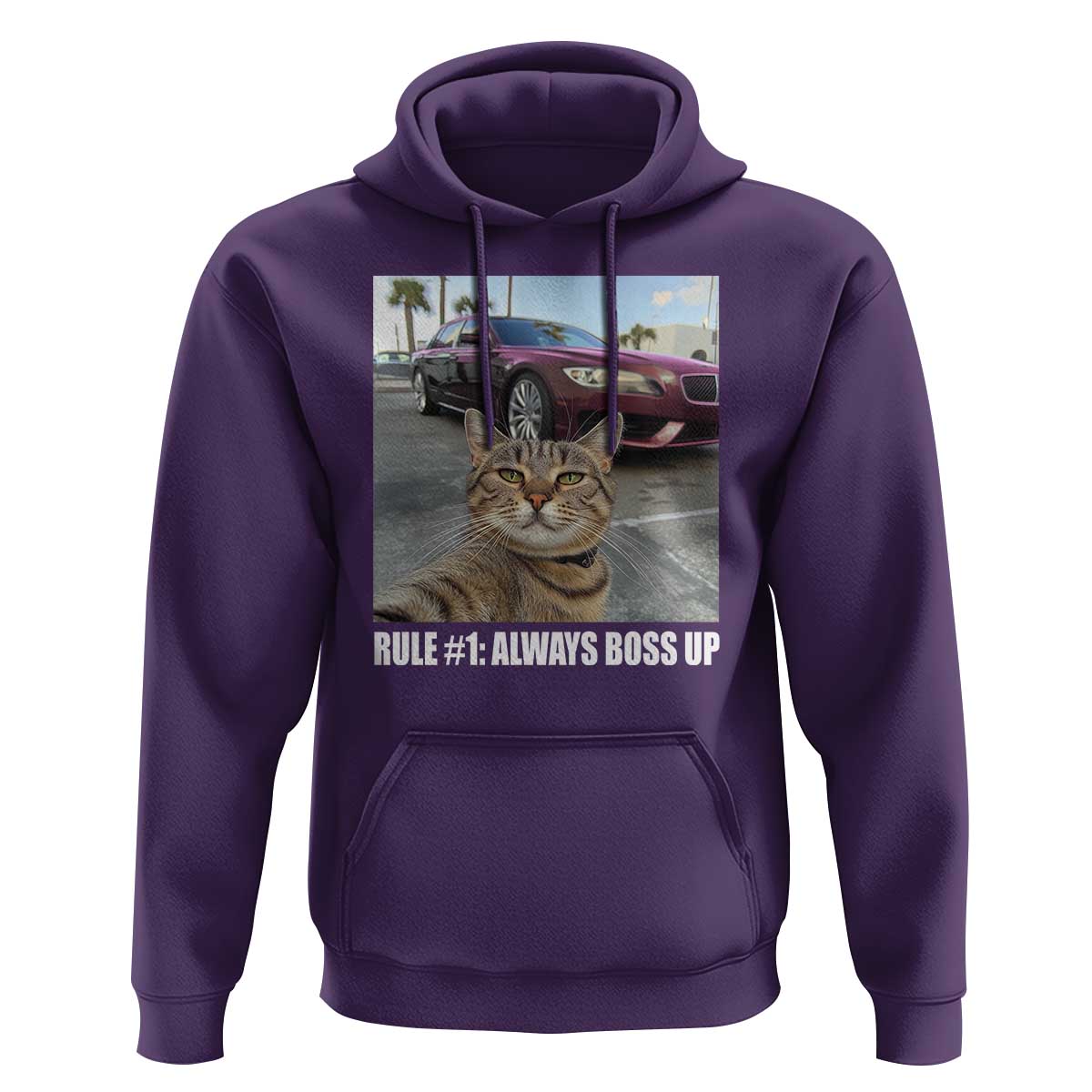 Funny Cat Meme Hoodie Rule No.1 Always Boss Up