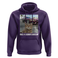 Funny Cat Meme Hoodie Rule No.1 Always Boss Up