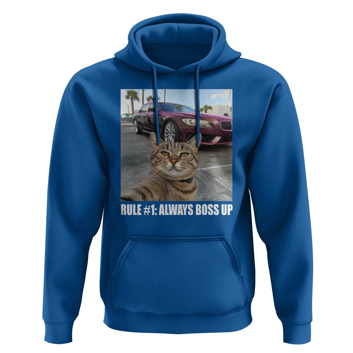 Funny Cat Meme Hoodie Rule No.1 Always Boss Up