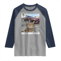 Funny Cat Meme Raglan Shirt Rule No.1 Always Boss Up