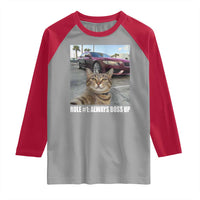 Funny Cat Meme Raglan Shirt Rule No.1 Always Boss Up