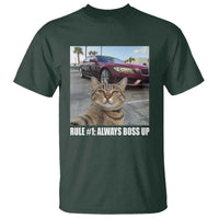Funny Cat Meme T Shirt Rule No.1 Always Boss Up - Wonder Print Shop
