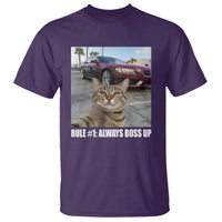 Funny Cat Meme T Shirt Rule No.1 Always Boss Up - Wonder Print Shop