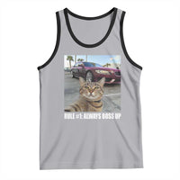 Funny Cat Meme Tank Top Rule No.1 Always Boss Up