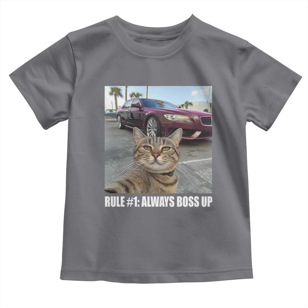 Funny Cat Meme Toddler T Shirt Rule No.1 Always Boss Up