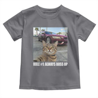 Funny Cat Meme Toddler T Shirt Rule No.1 Always Boss Up