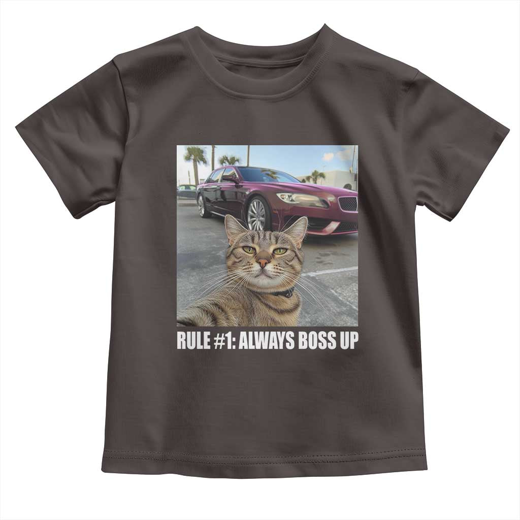 Funny Cat Meme Toddler T Shirt Rule No.1 Always Boss Up