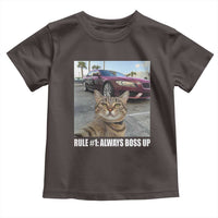 Funny Cat Meme Toddler T Shirt Rule No.1 Always Boss Up