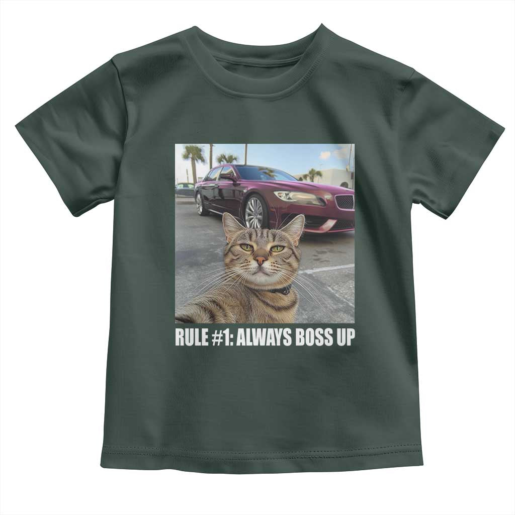 Funny Cat Meme Toddler T Shirt Rule No.1 Always Boss Up