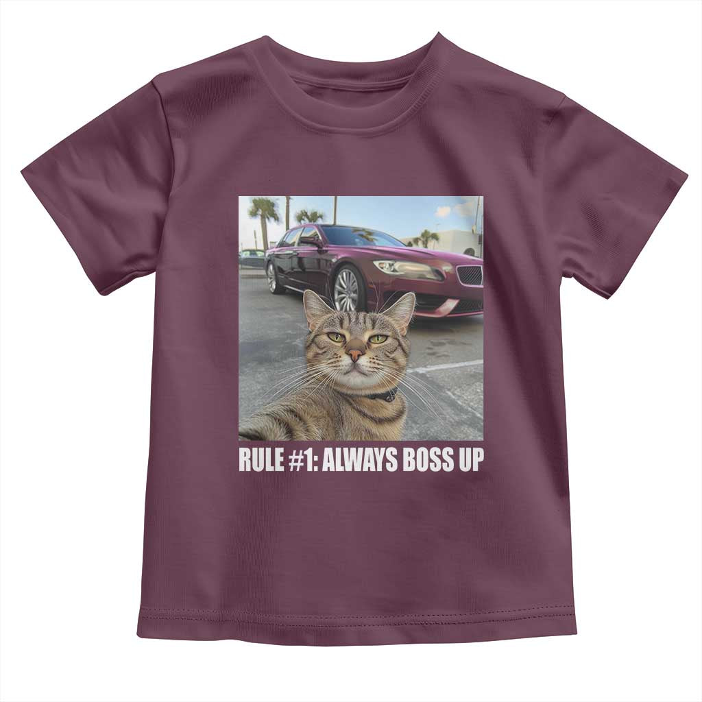 Funny Cat Meme Toddler T Shirt Rule No.1 Always Boss Up