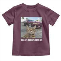 Funny Cat Meme Toddler T Shirt Rule No.1 Always Boss Up