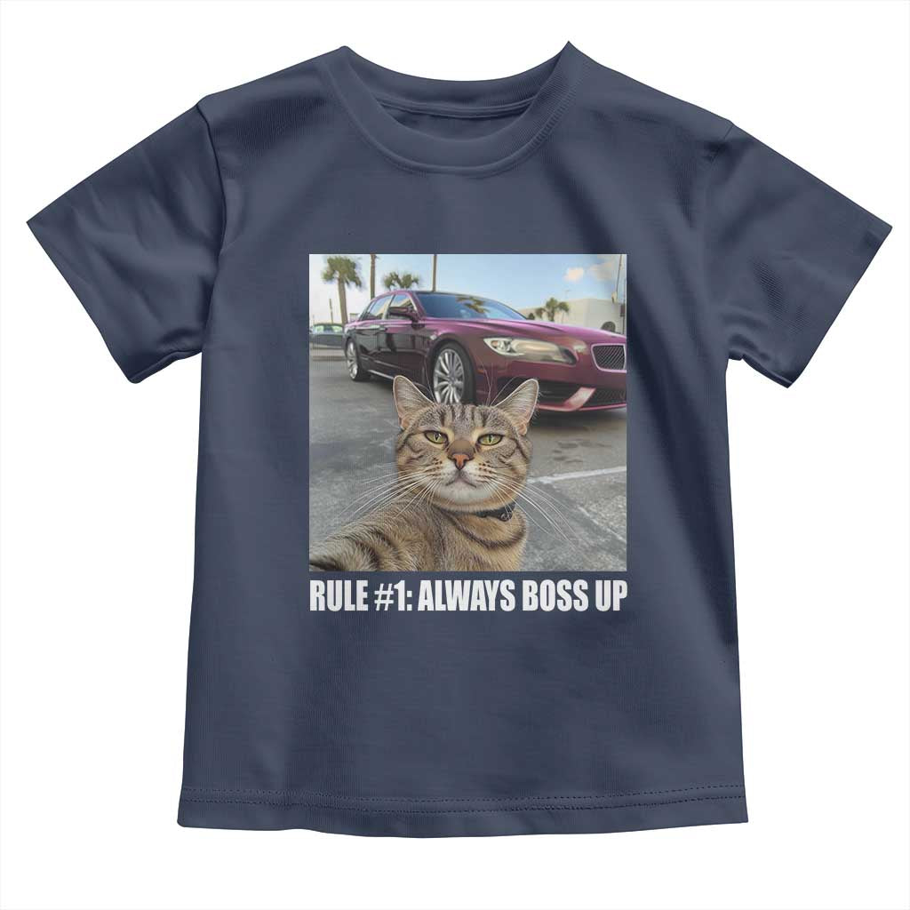 Funny Cat Meme Toddler T Shirt Rule No.1 Always Boss Up