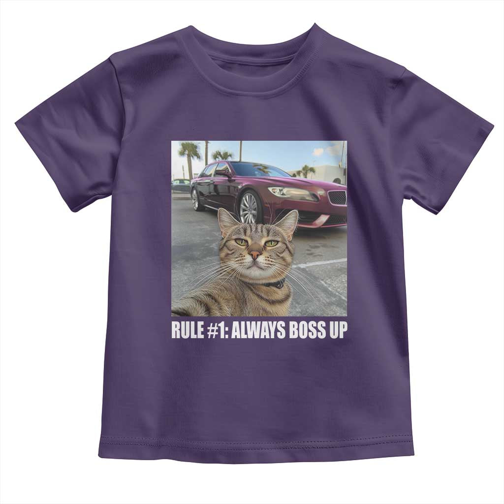 Funny Cat Meme Toddler T Shirt Rule No.1 Always Boss Up