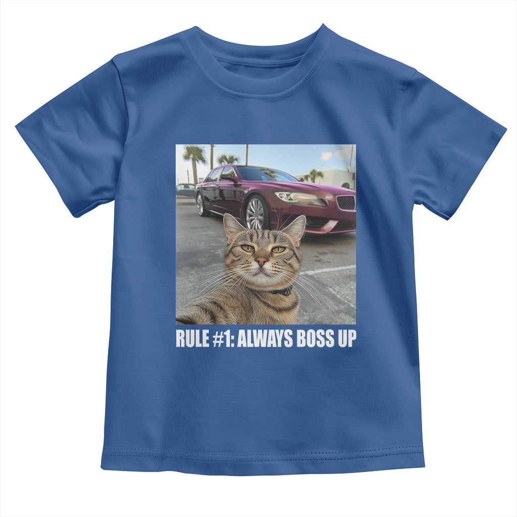 Funny Cat Meme Toddler T Shirt Rule No.1 Always Boss Up