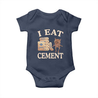 Funny Cat Meme Baby Onesie I Eat Cement