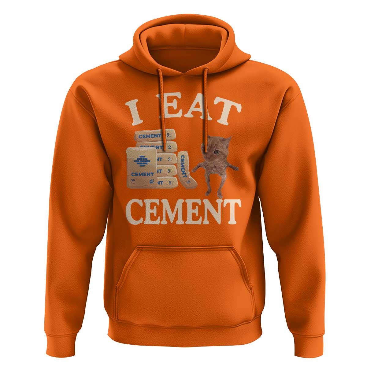 Funny Cat Meme Hoodie I Eat Cement