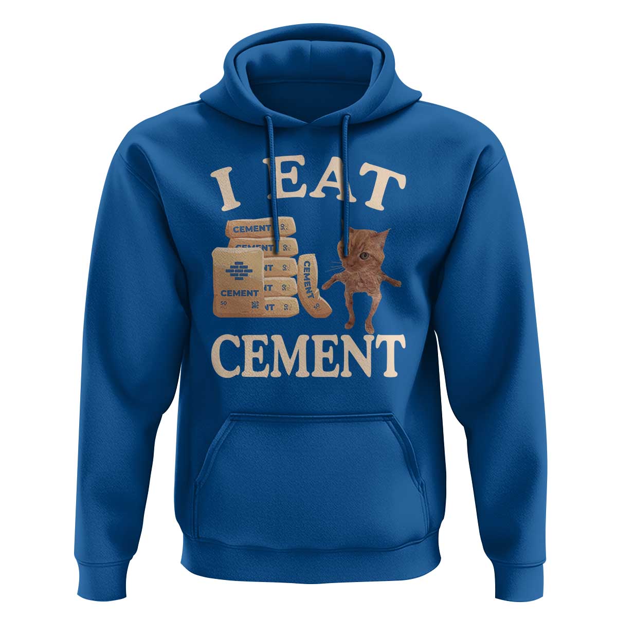 Funny Cat Meme Hoodie I Eat Cement