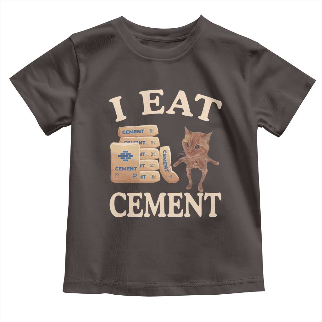 Funny Cat Meme Toddler T Shirt I Eat Cement