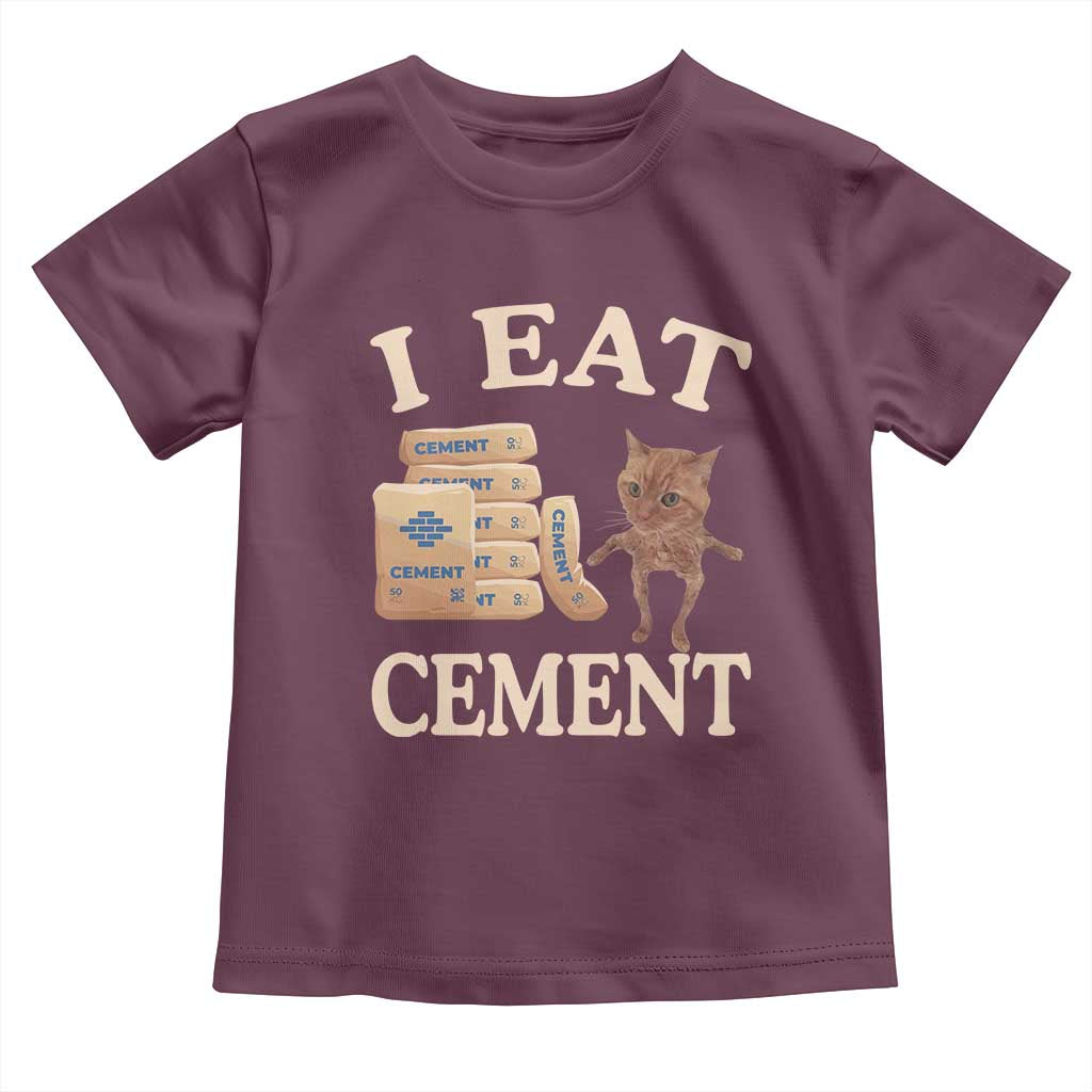 Funny Cat Meme Toddler T Shirt I Eat Cement