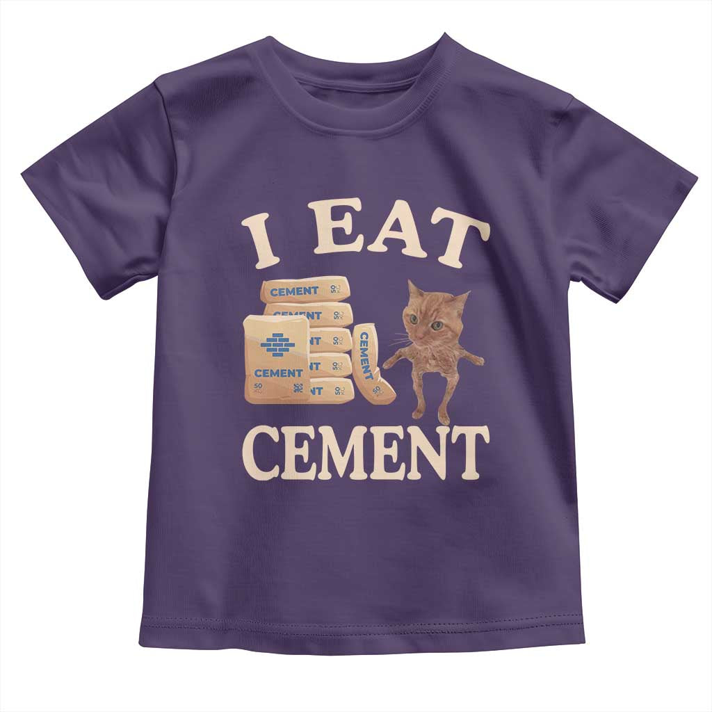Funny Cat Meme Toddler T Shirt I Eat Cement