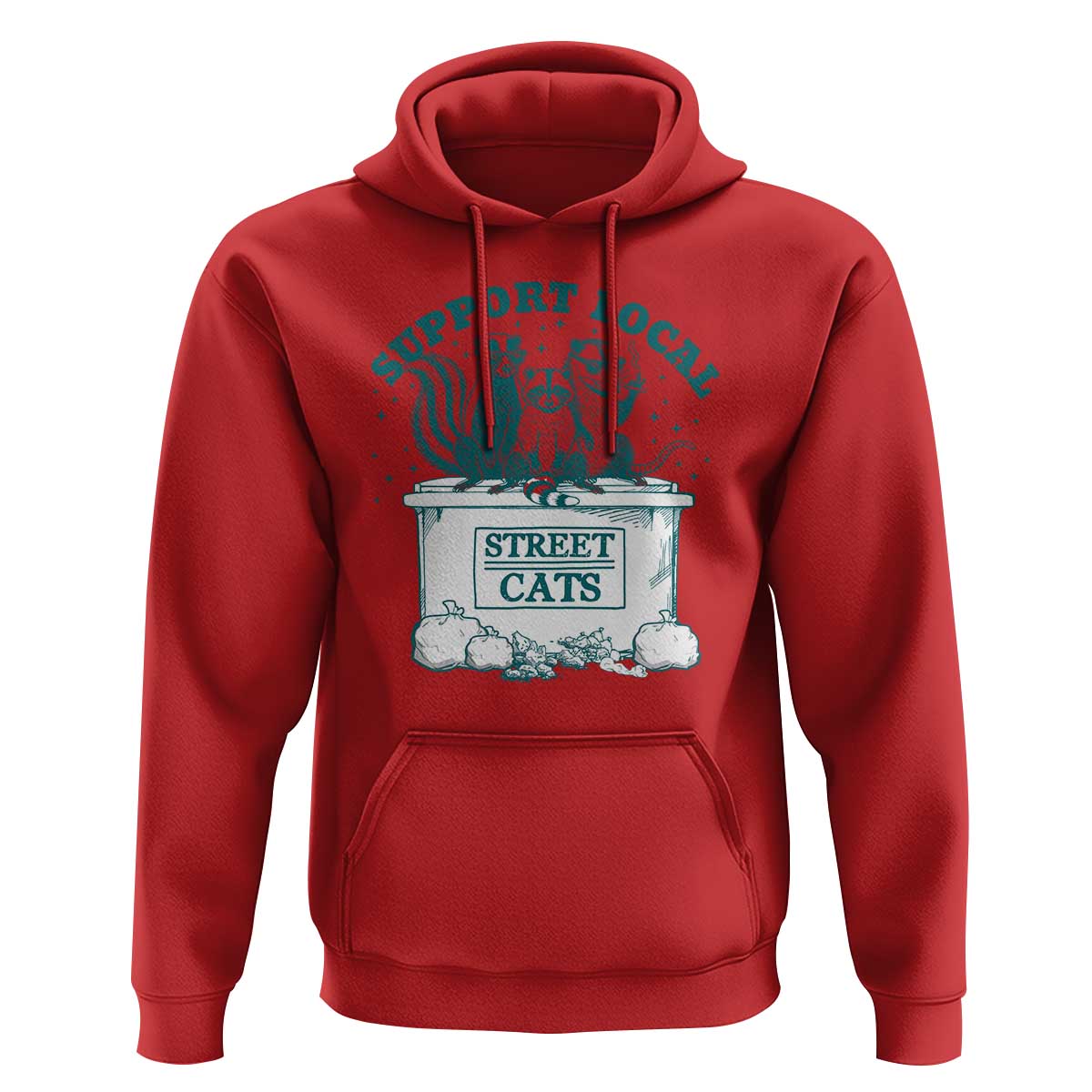 Funny Support Local Street Cat Hoodie Raccoon Opossum Skunk Garbage Crew