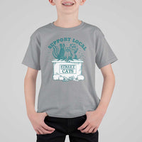 Funny Support Local Street Cat T Shirt For Kid Raccoon Opossum Skunk Garbage Crew - Wonder Print Shop