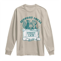 Funny Support Local Street Cat Long Sleeve Shirt Raccoon Opossum Skunk Garbage Crew