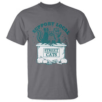 Funny Support Local Street Cat T Shirt Raccoon Opossum Skunk Garbage Crew - Wonder Print Shop