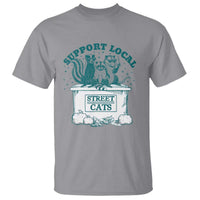 Funny Support Local Street Cat T Shirt Raccoon Opossum Skunk Garbage Crew - Wonder Print Shop