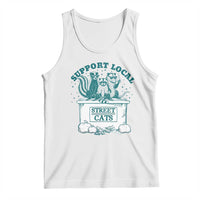Funny Support Local Street Cat Tank Top Raccoon Opossum Skunk Garbage Crew