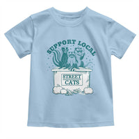Funny Support Local Street Cat Toddler T Shirt Raccoon Opossum Skunk Garbage Crew