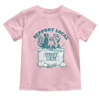 Funny Support Local Street Cat Toddler T Shirt Raccoon Opossum Skunk Garbage Crew