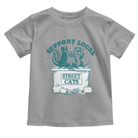 Funny Support Local Street Cat Toddler T Shirt Raccoon Opossum Skunk Garbage Crew