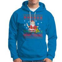 Merry Fishmas Santa Fishing Xmas Fish Fisherman Hoodie - Wonder Print Shop