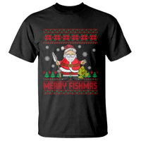 Merry Fishmas Santa Fishing Xmas Fish Fisherman T Shirt - Wonder Print Shop