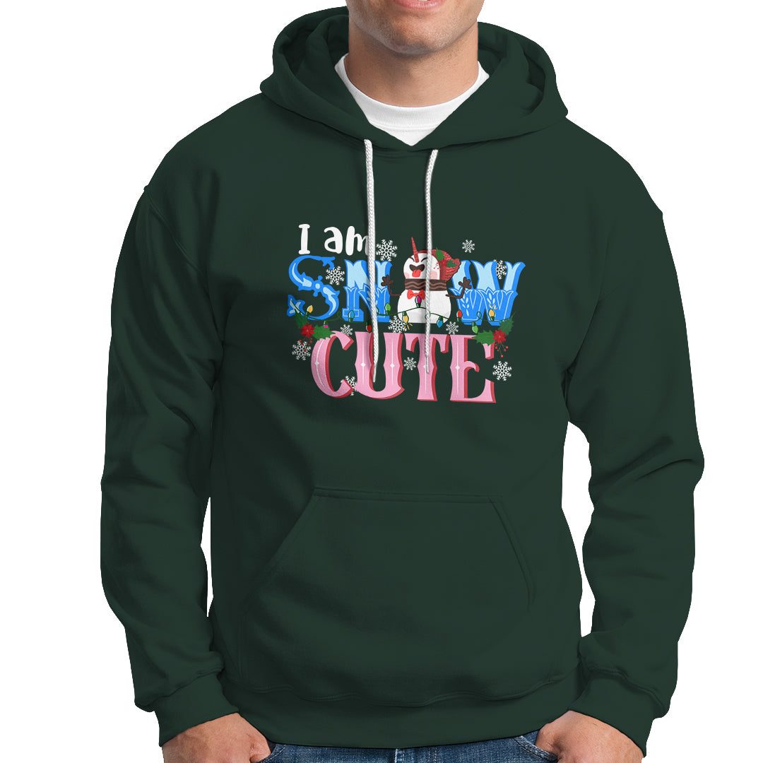 Christmas Hoodie I Am Snow Cute Snowman Winter Chilling - Wonder Print Shop