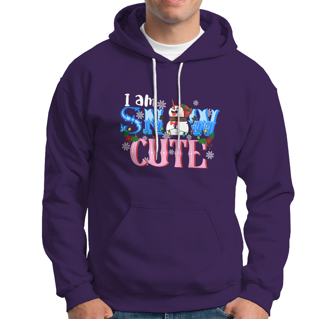 Christmas Hoodie I Am Snow Cute Snowman Winter Chilling - Wonder Print Shop